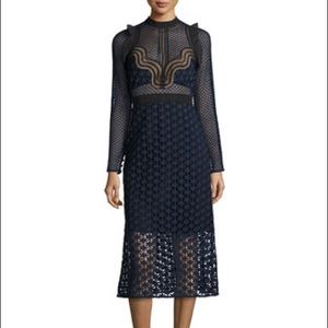 Self Portrait Star laced midi dress - 6, never been worn
